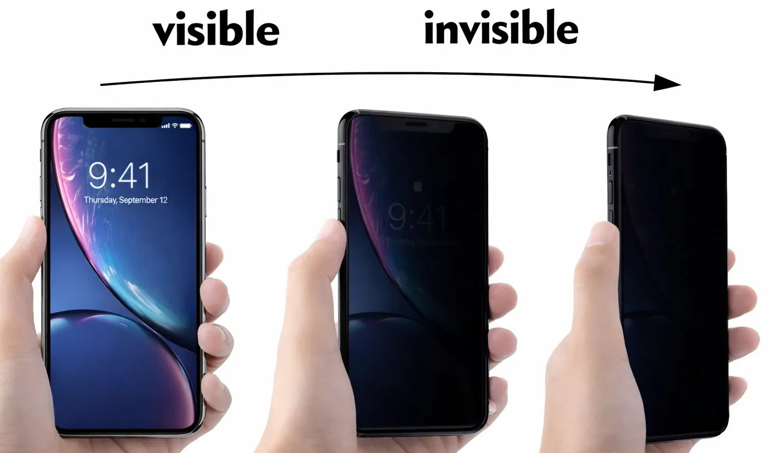 Film anti-espion protégeant l’écran du smartphone contre les regards indiscrets